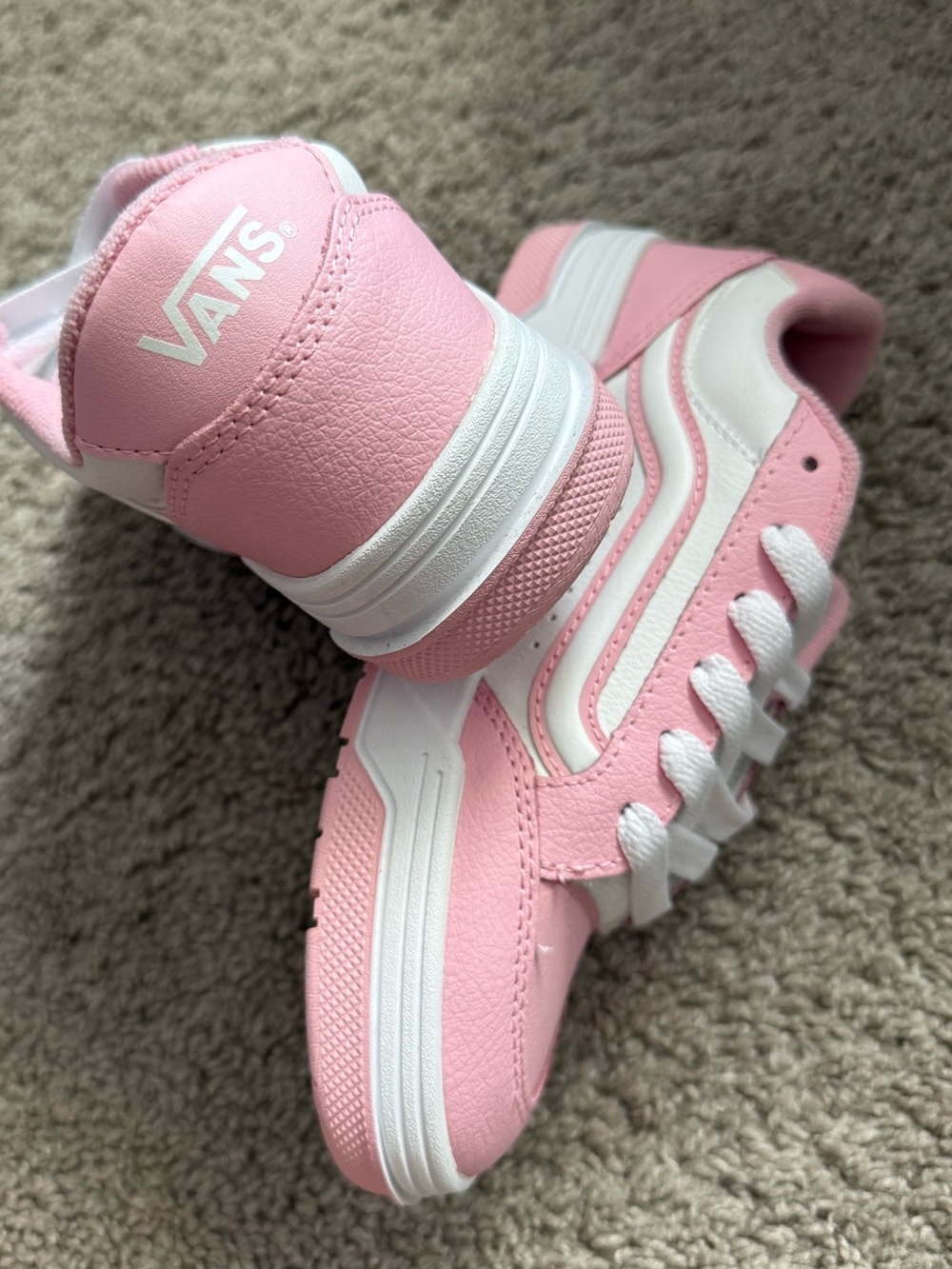 Hylane Vans Pink and White Low-Top Skate Sneakers - Picture 8 of 12